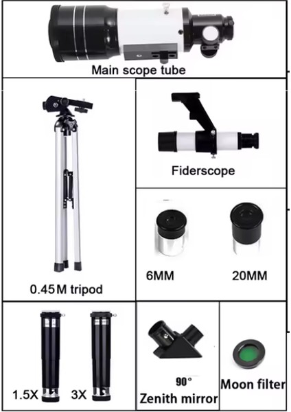 Mobil Telefon Tutuculu Teleskop Alana + Işıklı Aksesuarlı Mobil 1200X Mikroskop Seti ve 12 Li Örnek Seti Hediye(Uzay Gezegen Ay Yıldız Doğa Gözlem Teleskobu 150X)+ 2 Telefon Tutucu Dahildir