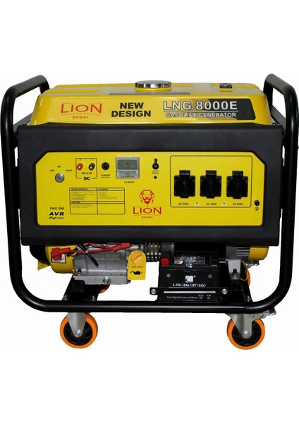 Lıon Power Lng 8000E Benzinli Jeneratör 8 Kva Marşlı Monofaze %100 Bakır Sargılı