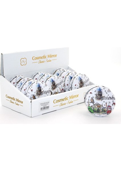 Taşlı Istanbul Tasarımı El Aynası Kalın
