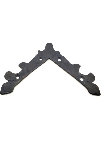 Antika Tarz Dekoratif Pirinç Lale Köşe Gönye - Üst, 133X133 Mm, Oksit