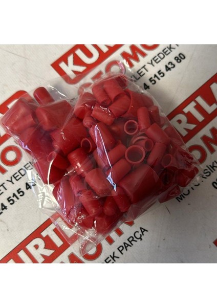 Renkli Vida Kapağı Tapa Aksesuar 1 Palet 80 Parça Kırmızı