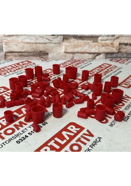 Renkli Vida Kapağı Tapa Aksesuar 1 Palet 80 Parça Kırmızı fiyatları