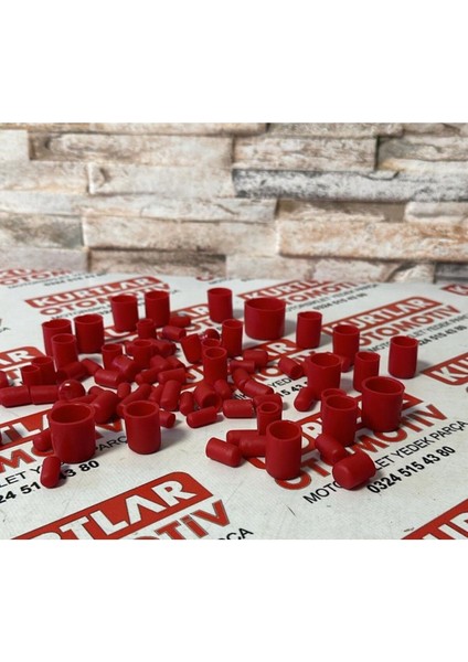 Renkli Vida Kapağı Tapa Aksesuar 1 Palet 80 Parça Kırmızı fırsatları