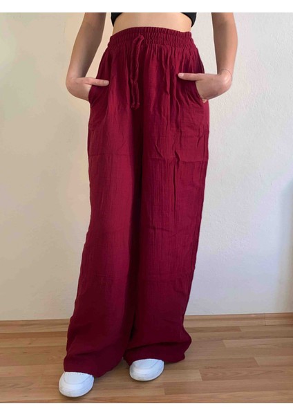 Beli Lastikli Müslin Palazzo Kadın Pantolon fırsatları