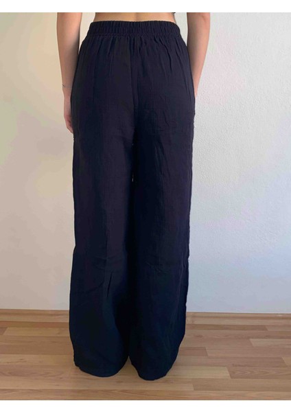Beli Lastikli Müslin Palazzo Kadın Pantolon modelleri