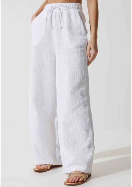 Beli Lastikli Müslin Palazzo Kadın Pantolon fiyatları