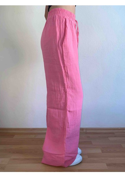 Beli Lastikli Müslin Palazzo Kadın Pantolon modelleri