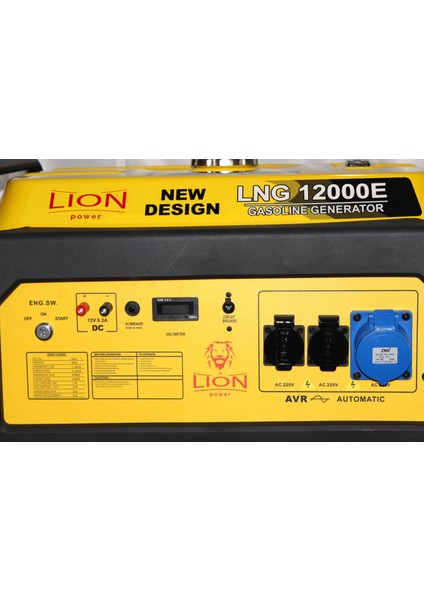 Lıon Power Lng 12000E Benzinli Jeneratör 12 Kva Marşlı Monofaze %100 Bakır Sargılı