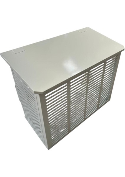 Klima Motoru Gizleme Kafesi 98X50X70 cm (H) Ral 9002 Krem Rengi Slotlu Small Model 15000-18000 BTU