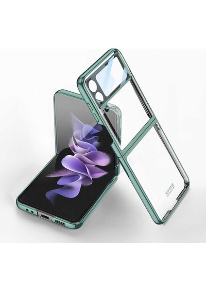 Galaxy Z Flip 4 Kılıf Lüks Kıpta Lensli Kapak