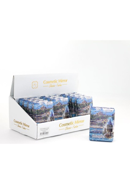 Taşlı Istanbul Tasarımı El Aynası Kalın