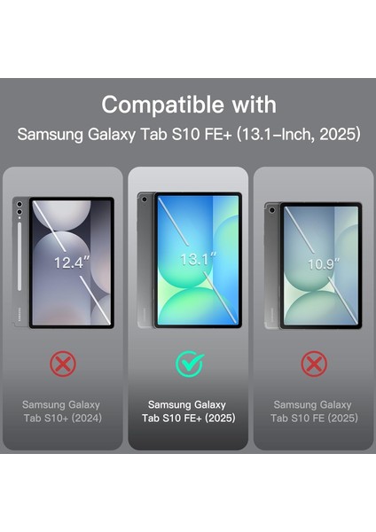 Galaxy Tab S10 Fe+/ S10 Fe Plus 13.1inç ile Uyumlu Kılıf Smart Case Akıllı Uyku Modlu Kapaklı Kılıfı