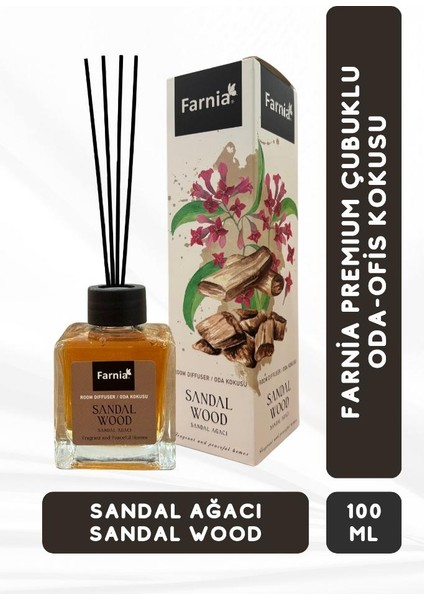 Premium Çubuklu Oda ve Ofis Kokusu 100 ml Sandal Ağacı Sandal Wood