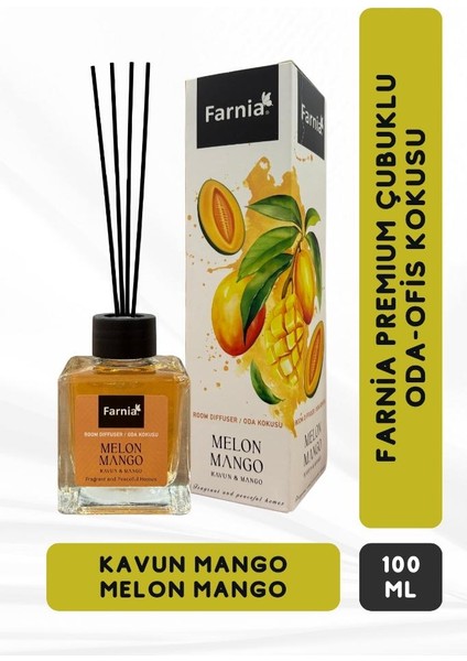 Premium Çubuklu Oda ve Ofis Kokusu 100 ml Kavun Mango Melon Mango