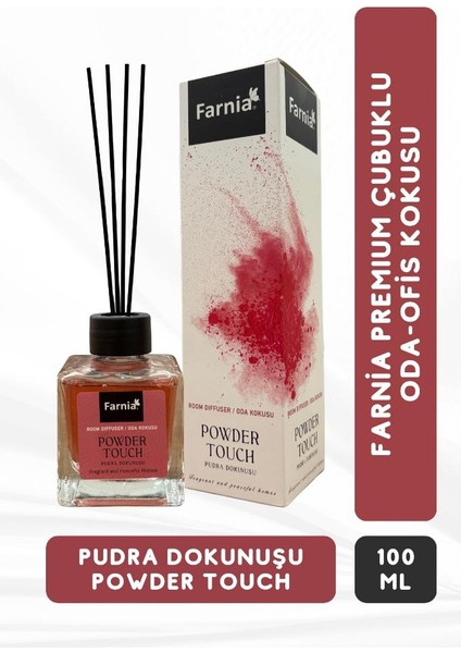 Premium Çubuklu Oda ve Ofis Kokusu 100 ml Pudra Dokunuşu Powder Touch