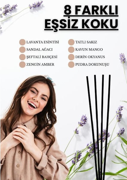 Premium Çubuklu Oda ve Ofis Kokusu 100 ml Pudra Dokunuşu Powder Touch fırsatları