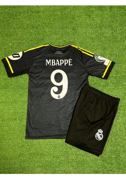 Real Madrid 2025/26 Sezonu Kylian Mbappe Deplasman Çocuk Forması (Gri)