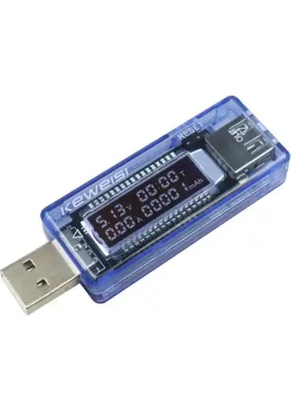 LED Ekranlı USB Voltmetre Ampermetre USB Sarj ve Kapasite Cihazı