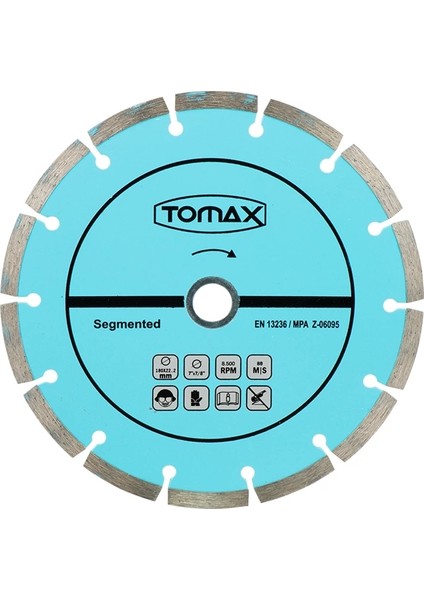 Segmentli Elmas Beton Kesici Disk - 180X2,2X22