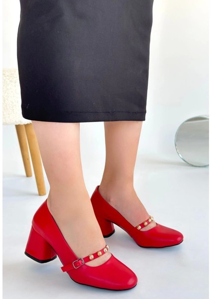 Tino Kırmızı Cilt Topuklu Ayakkabı fiyatları