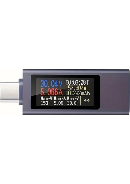 KWS-2302C Tip-C Multimetre, Dijital Gerilim & Akım Test Cihazı, 4-30V 0-12A, Endüstriyel Sınıf, Metal Konstrüksiyon, Şok Önlü, USB Güçlü, 1% Hassasiyet
