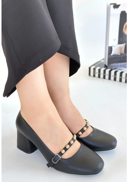 Tino Siyah Cilt Topuklu Ayakkabı fiyatları