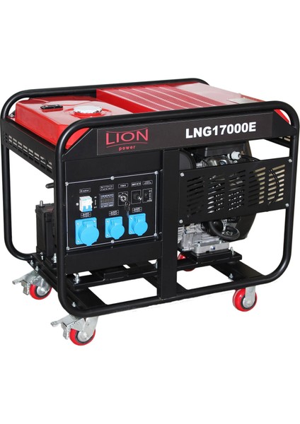Lıon Power Lng 17000E Benzinli Jeneratör 17 Kva Marşlı Monofaze %100 Bakır Sargılı