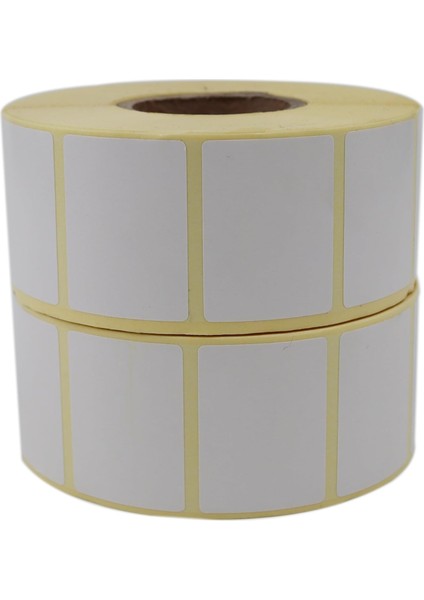 Etiketler , Hazır Al Hızlı Al Kuşe Etiket 40MM x 30MM Ruloda 1500X2 Adet 2 Rulo 40MM Kuka Çapında Baskısız Barkod Yazıcı Etiketi