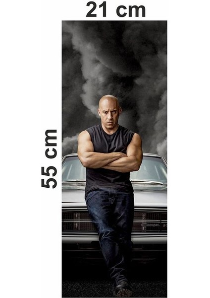 Hızlı ve Öfkeli Baskılı Araç Kapı Direk Kaplama Folyo Sticker 2'li (Sağ&sol)