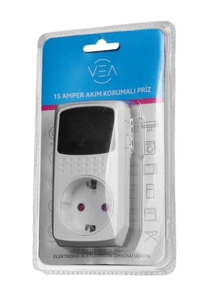 VE-22393 15A 3520W Göstergeli Akım Korumalı Priz Aşırı Yüksek Gerilim modelleri