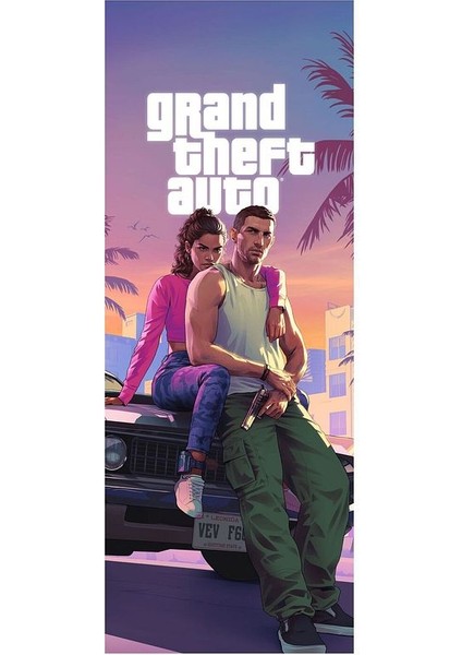 Gta Grand Theft Auto Baskılı Araç Kapı Direk Kaplama Folyo Sticker 2'li (Sağ&sol) fiyatları