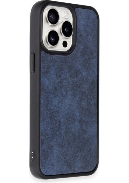 Apple iPhone 14 Pro Max Kılıf Aras Deri Kapak - Lacivert