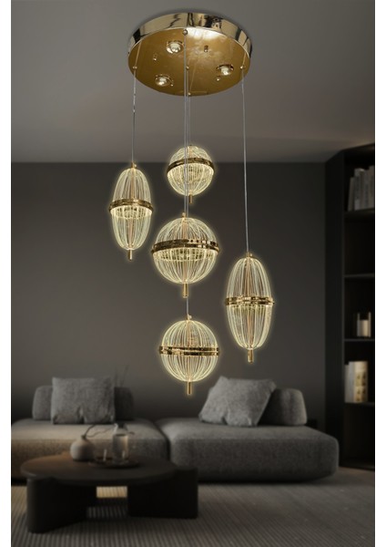 Orbella 5 Li Sarkıt LED Avize