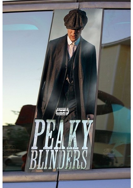 Peaky Blinders Shelby Baskılı Araç Kapı Direk Kaplama Folyo Sticker 2'li (Sağ&sol)