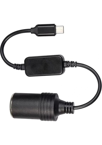 Type-C 5 Volt To 12 Volt Çakmak Fiş Çevirici