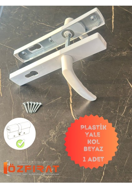 Pvc Pimapen Plastik Kapı Kolu Balkon/tuvalet(Wc)/banyo (Barel Yuvalı)