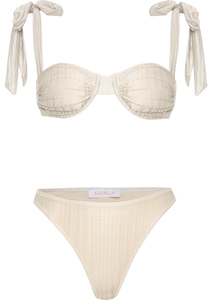 Balenli Bej Bikini Takım