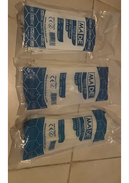 Kablo Bağı Made Marka Kaliteli 2.5X200 100 ADET,3.6X150 100 ADET,3.6X250 100 Adet