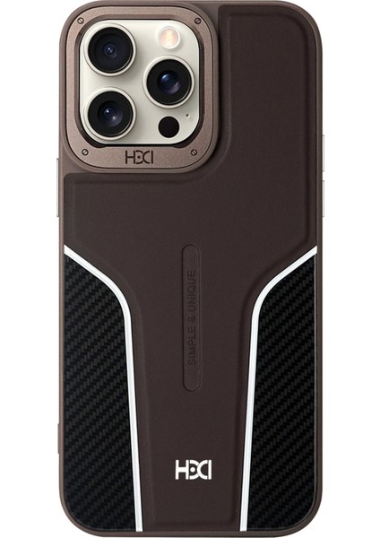 Apple iPhone 14 Pro Max HBC-264 Lambor Karbon Fiber Sport Kapak - Titan Gri