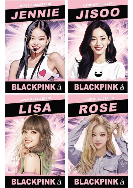 Blackpink 4 Kitap Set (Jennie - Jisoo - Lisa - Rose) 7-12 Yaş