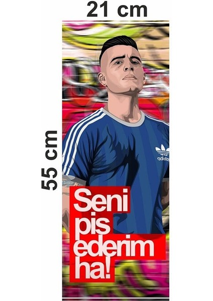 Cio Seni Pis Ederim Ha Baskılı Araç Kapı Direk Kaplama Folyo Sticker 2'li (Sağ&sol) fırsatları