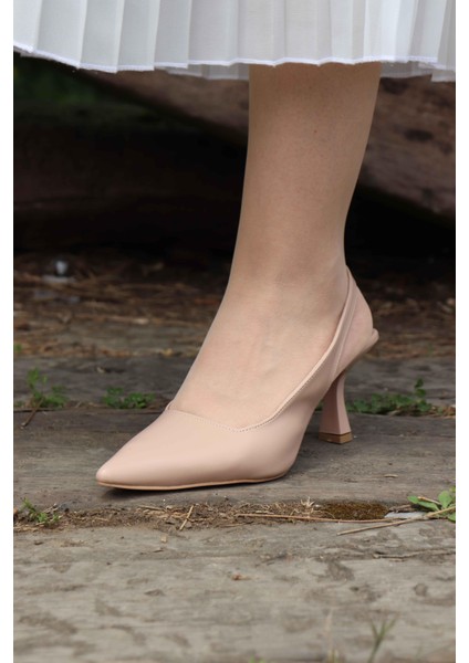 Arkası Açık Topuklu Ayakkabı 502