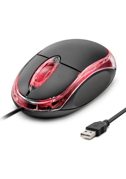 Kablolu Mouse 800 Dpı LED 110CM Siyah ND3251