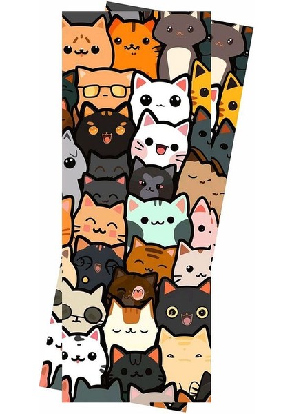 Çılgın Kediler Baskılı Araç Kapı Direk Kaplama Folyo Sticker 2'li (Sağ&sol) modelleri