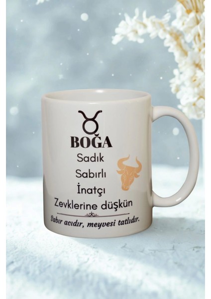 Boğa Burcu Temalı Burç Bardağı Kupa