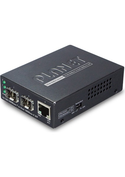 10/100/1000BASE-T To Dual 1000BASE-X Sfp Media Converter