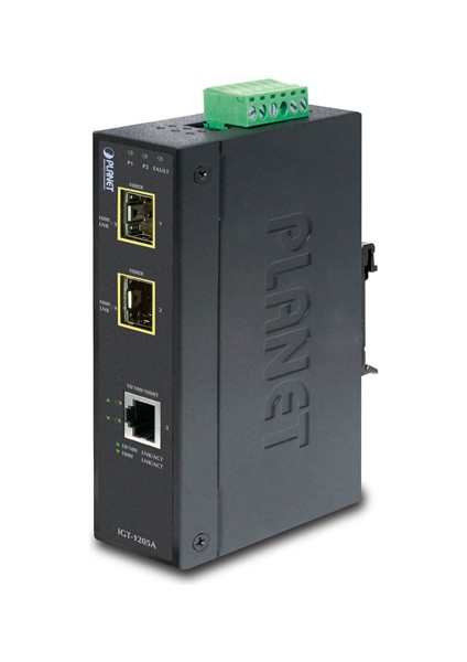 Endüstriyel Tip Media Converter&lt;br&gt; 1-Port 10/100/1000T &lt;-&gt; 2-Port 1000BASE-SX/LX/BX Sfp/mini-Gbıc Yuva (Port-1 ve Port-2)&lt;br&gt; ıp-30, -40 ile 75 Derece C&lt;br&gt; ındustrial 10/100/