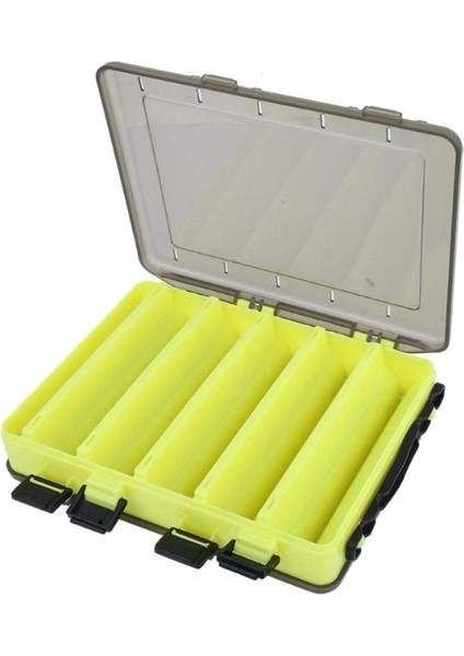 7218 Sahte Balık Kutusu 10 Gözlü 20X15X4.5CM Yellow