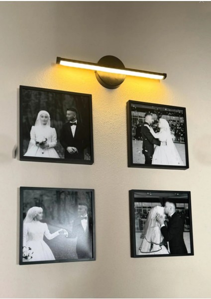 Modern Kablosuz Tak Çalıştır Ledli Pilli Aplik Banyo Tablo Ayna Aydınlatma Pil Dahildir