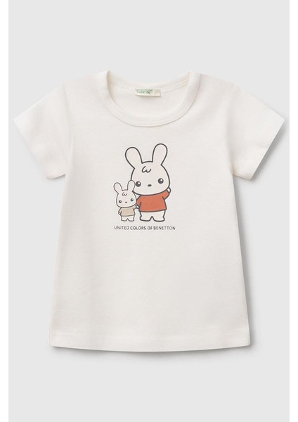 Kız Bebek T Shirt Ekru 3I9WA1062